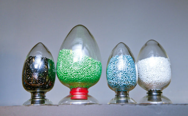 Polyester pellets made from recycled PET bottles can be spun