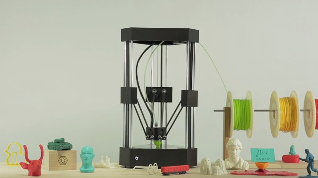 FLUX將噴嘴模組化，可提供3D列印、雷射雕刻和3D掃描三種功能。(Source：Kickstarter)