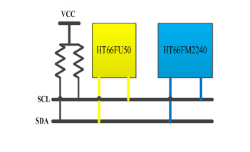 I2C模組電路之示意圖