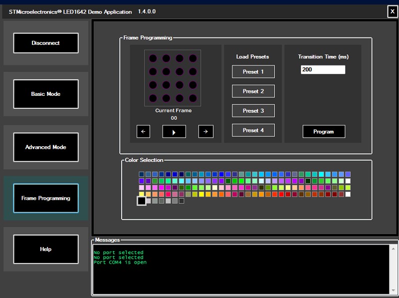 LED1642GW PC GUI（圖案設置）