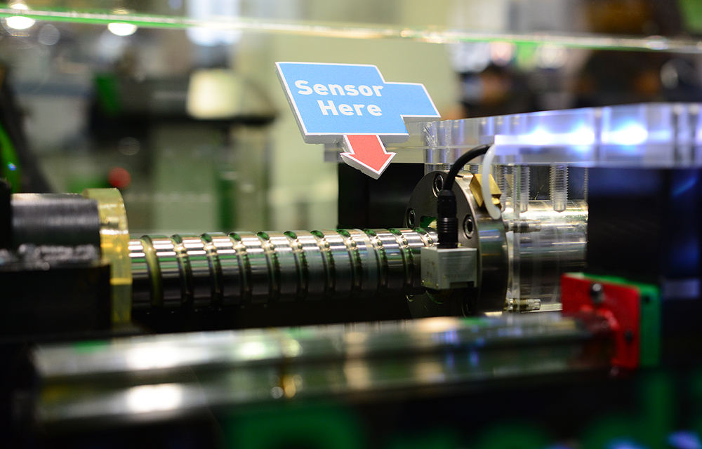 Hiwin showcased a new ball screw product with an emphasis on performance and automatic maintenance detection systems.