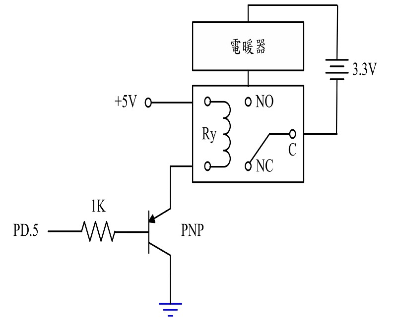 電暖器之控制電路圖