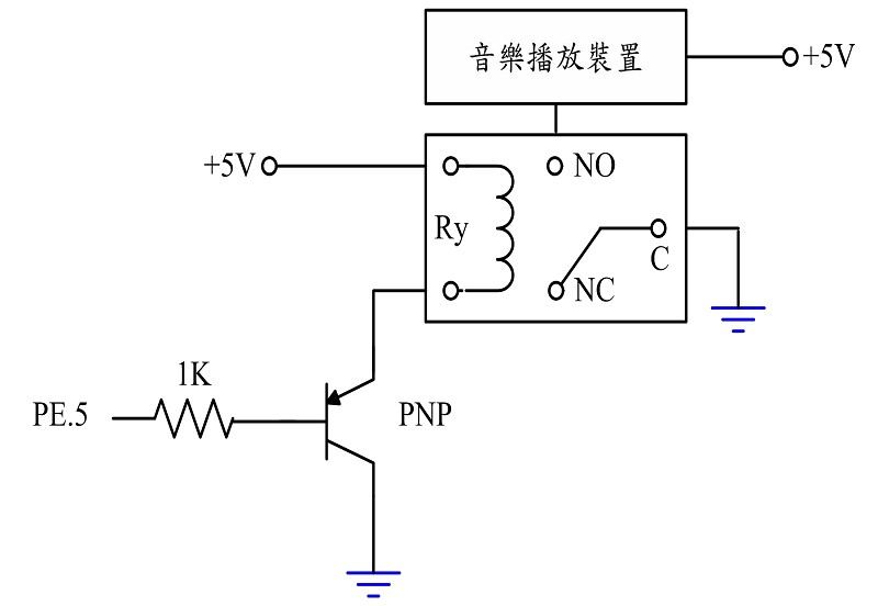 音樂播放裝置之控制電路圖