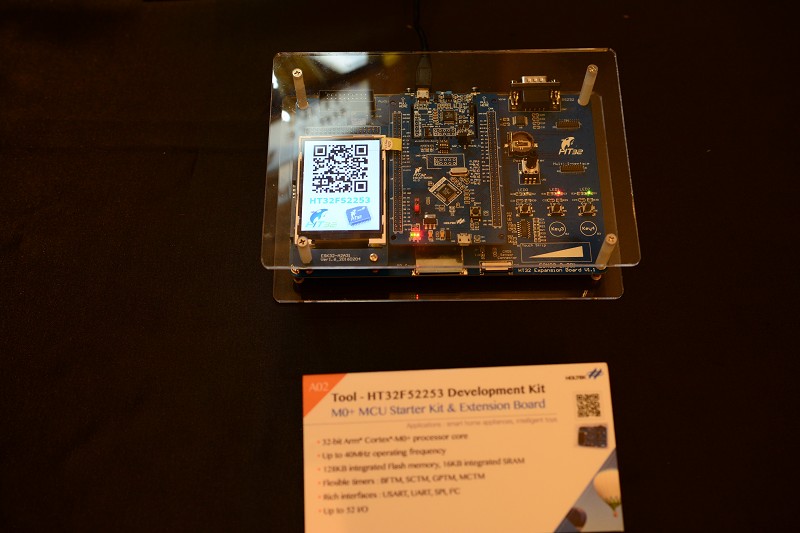 盛群32位元MCU新品以ARM Cortex M0+/M3系列為主打，其中M0+(HT32F5系列)強調高C/P值與高能源效。圖為HT32F5系列開發板。