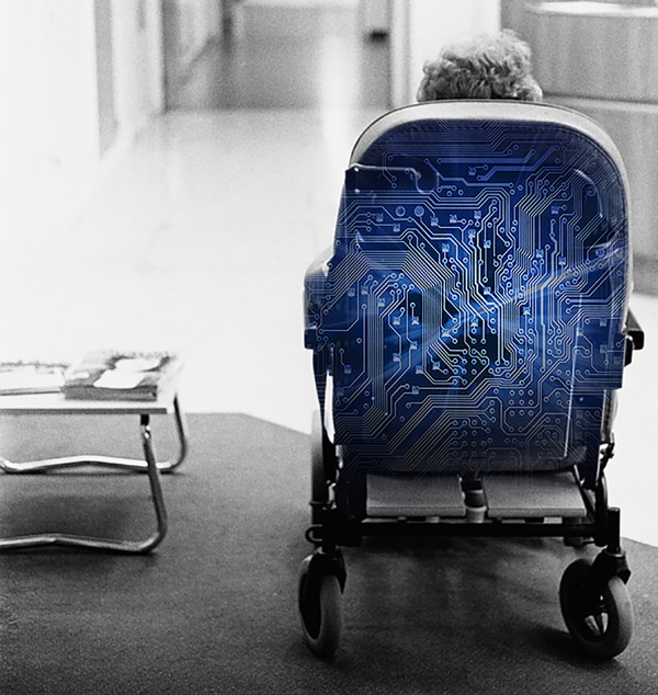 整合智慧紡織的智慧椅概念圖。(source: Fraunhofer Institute for Integrated Circuits IIS)