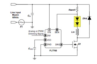 FL7760是一款輸入範圍極寬的降壓控制器，具有大範圍的調光能力