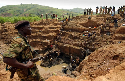 Materials which are considered conflict materials are controlled by armed groups which use force to control their employees and methods of obtaining minerals that violate human rights. （source:globalwitness.org）