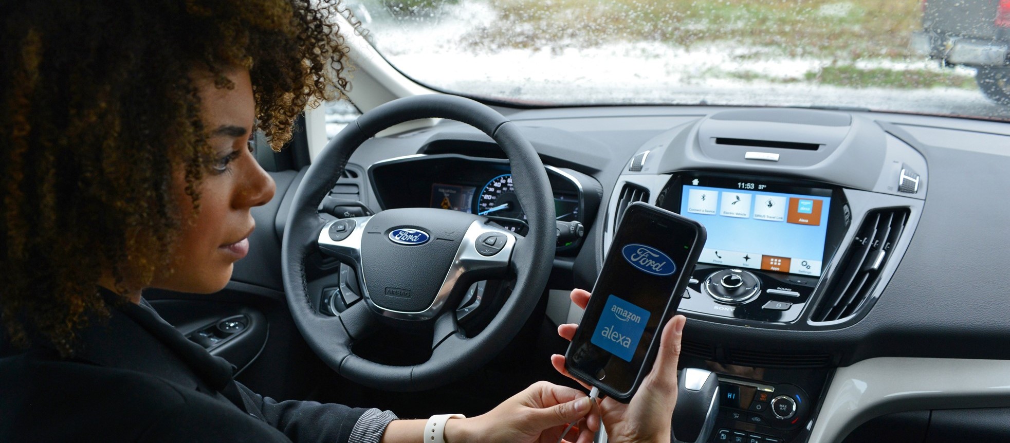 福特(Ford)和Amazon合作，讓語音助理Alexa登上汽車。(source:FORD)