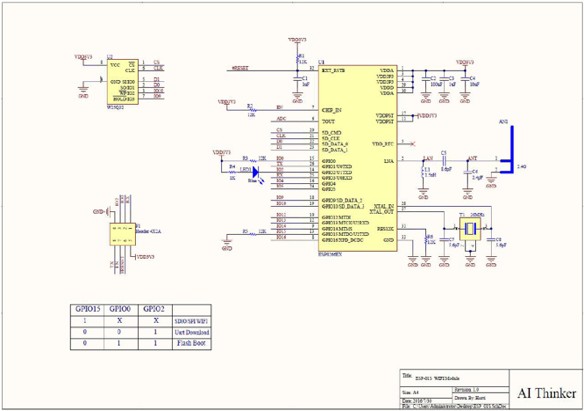 ESP-01無線通訊模組電路圖