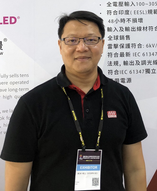 明緯企業產品經理林簡松。（攝影／王景新）
