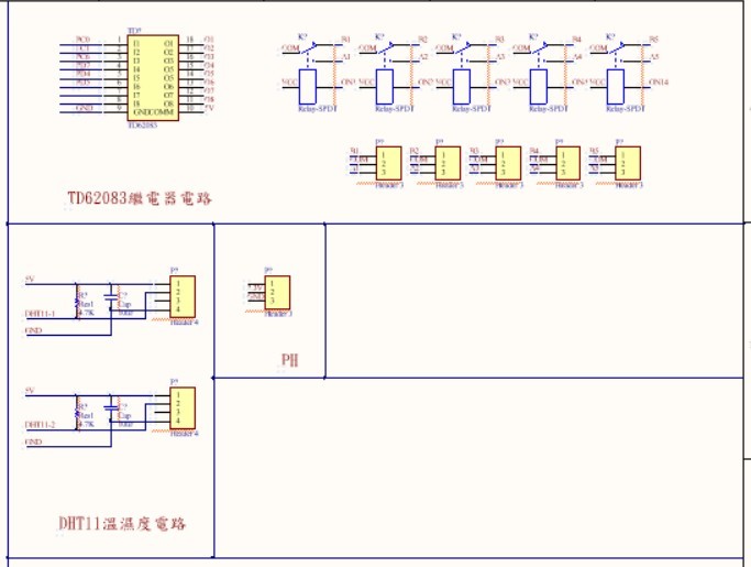 DHT11及繼電器控制電路圖