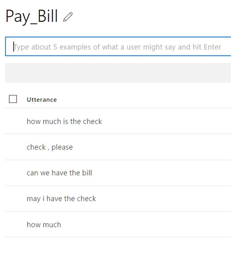 買單Intent: Pay_Bill
