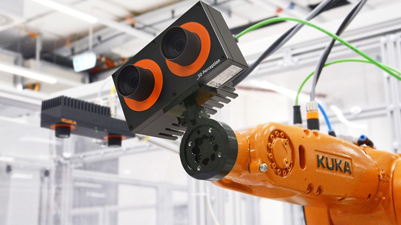 機器人必須擁有3D影像，才能精確判斷環境周邊的物件位置。（source：KUKA Robotics）