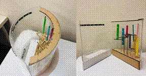 作品外觀示意圖（收合/展開）