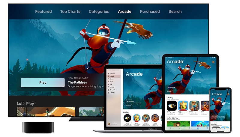 蘋果公司（Apple）推出遊戲訂閱服務「Apple Arcade」，直接衝擊了既有的遊戲市場生態與商業模式。（source: Apple）