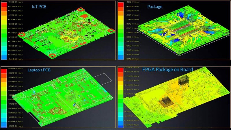 Ansys提供PCB的熱模擬工具，能協助找出熱源。（source: Ansys）