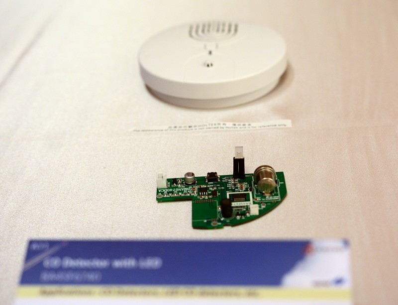 新一代的CO/燃氣探測器MCU。(攝影／籃貫銘)