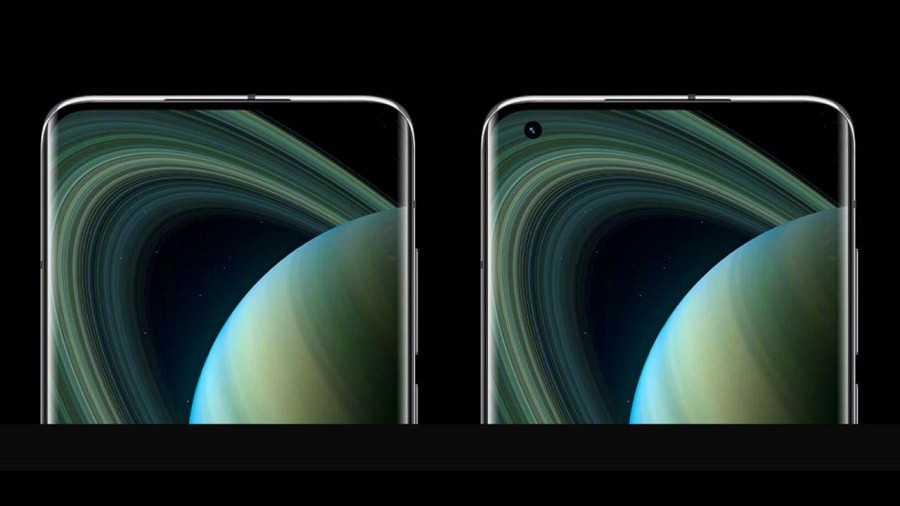 屏下鏡頭與一般前置鏡頭比較。（Source：Xiaomi.com）