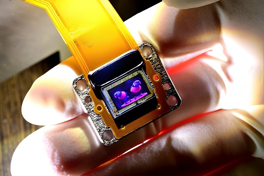 工研院2022年推出全球首款「micro-LED微型全彩顯示器」。（source：工研院）