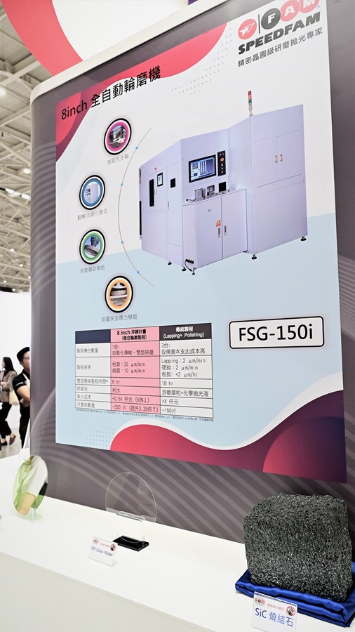 台灣在SiC晶圓製造方面，雖有晶圓製造、設備商投入，但使用傳統機械加工與國外進口設備並進方式，成本高、速度慢、製程技術仍落後國外。（攝影：陳念舜）