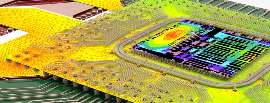 Ansys針對 PCB的 設計，推出了一系列的模擬工具，包含電、熱與結構。（source：Ansys）