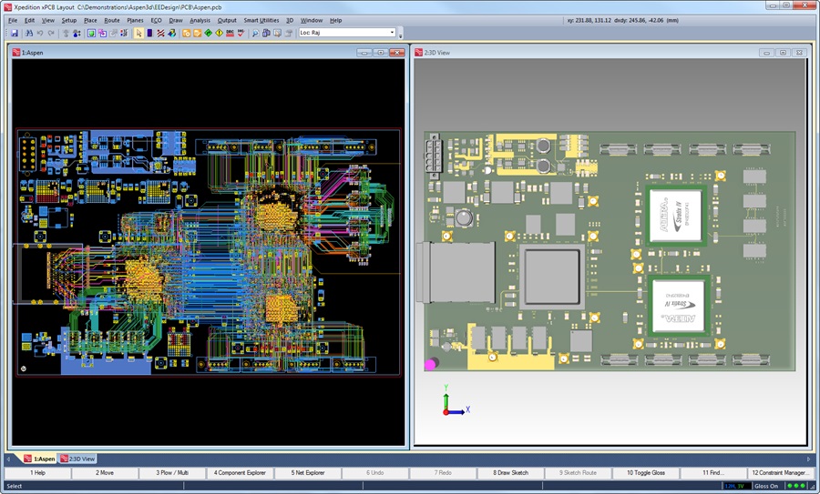 西門子Xpedition PCB 設計和分析平台，內建 HyperLynx 模擬引擎，實現設計與模擬整合。（source：Siemens EDA）