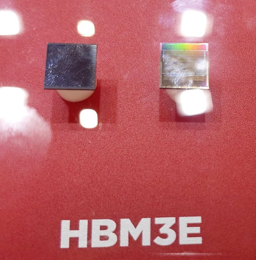 Sk Hynix最新的HBM3E記憶體晶片。