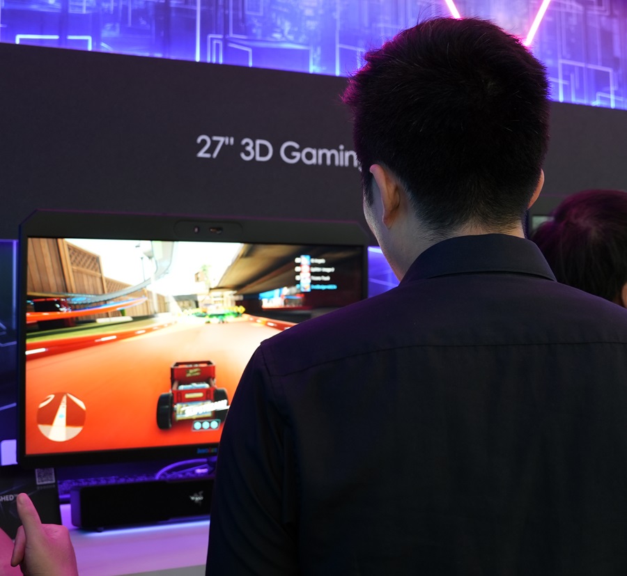 圖為群創科技的裸眼3D顯示技術。