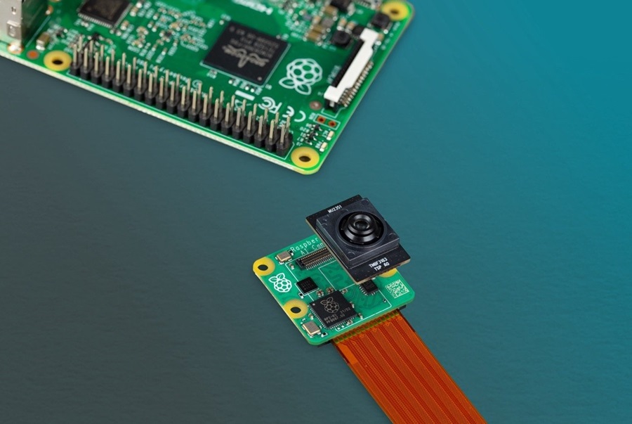 Raspberry Pi AI Camera模組上的RP2040控制器晶片（圖片來源：樹莓派官網）