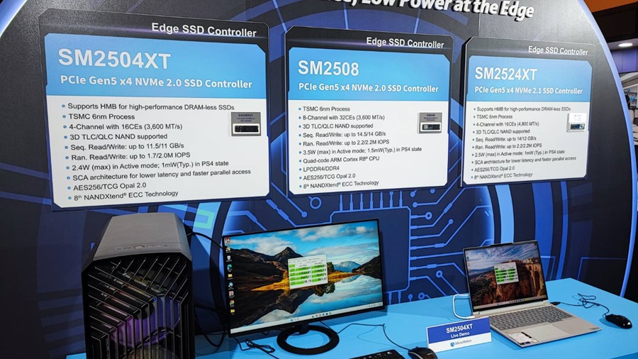 SM2524XT是專為AI PC與邊緣運算量身打造的SSD控制晶片