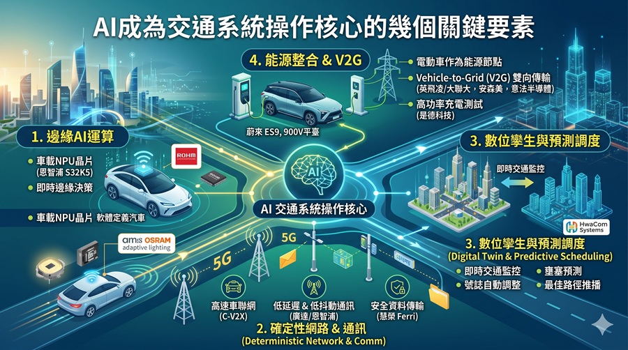AI成為交通系統操作核心的關鍵要素。