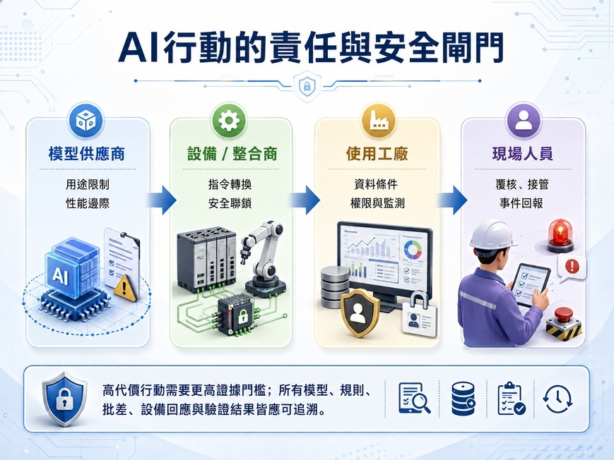 AI行動需由模型、設備、工廠與現場人員共同建立責任邊界。