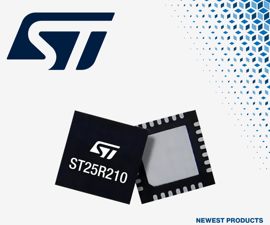 貿澤電子即日起供貨的ST ST25R210通用NFC讀卡機，能夠為成本敏感的NFC應用帶來高效能。