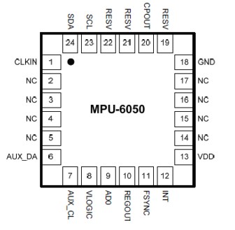 MPU-6050接腳示意圖
