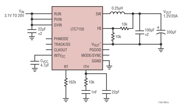 LTC7150S 的典型應用原理圖