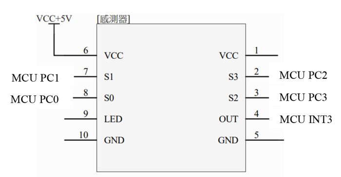 色彩感測器部分電路圖