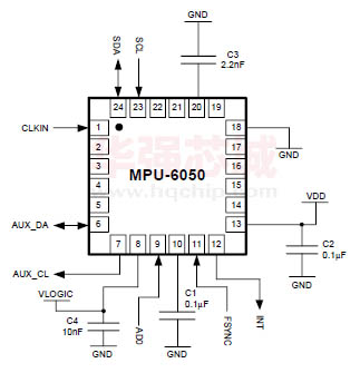 MPU-6050腳位圖