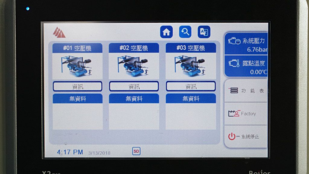 復盛節能控制器可視操化操作介面。（攝影/王景新）