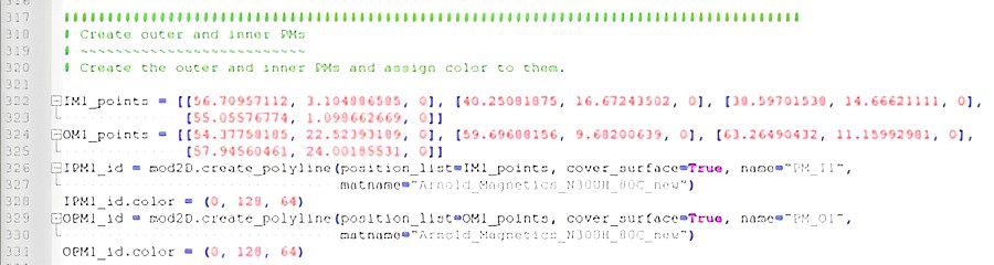 指定座標點並透過 create_polyline() 函數創建多邊形線條