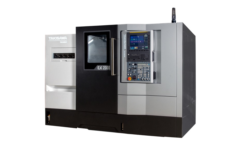 台灣瀧澤EX-2000YS車銑複合機導入模組化設計的概念，一台設備同時能展現多種機台型態，同時以更緊湊的機台尺寸，達到最佳的生產能力與佔地面積的比例。（source：台灣瀧澤）