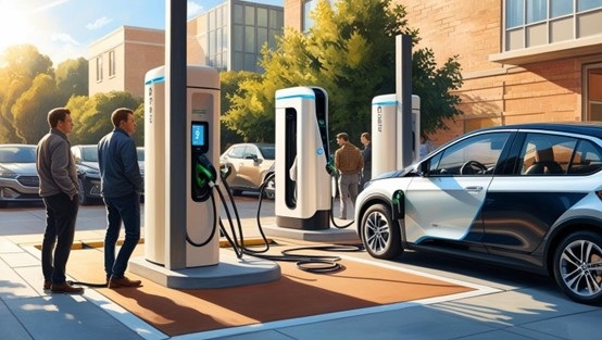 SiC元件在電動車逆變器中提升了電能轉換效率。