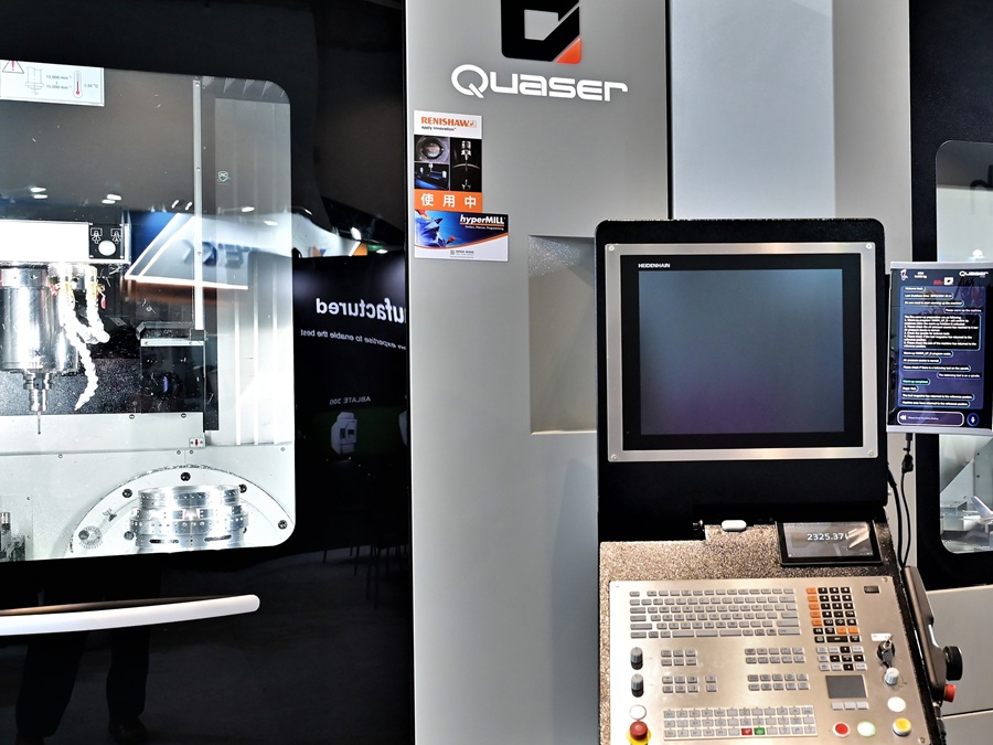 百德機械則預計在今年TIMTOS展出新版Mr.Q功能，擴大於不同品牌的CNC控制器應用，協助單機使用者操作生產、故障排除。（攝影：陳念舜）