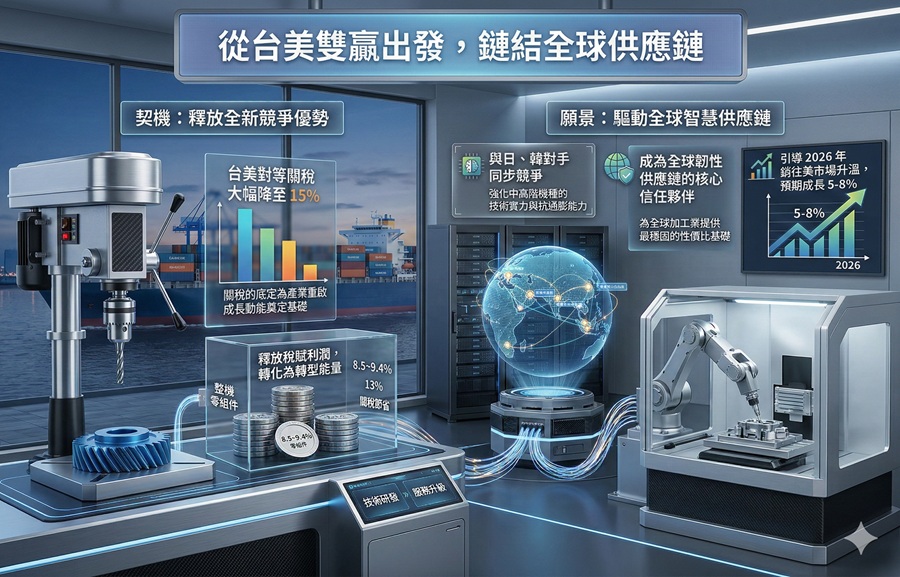 台灣工具機產業除了持續強化短期出口的競爭力之外，更該關注產業中長期的結構性調整。