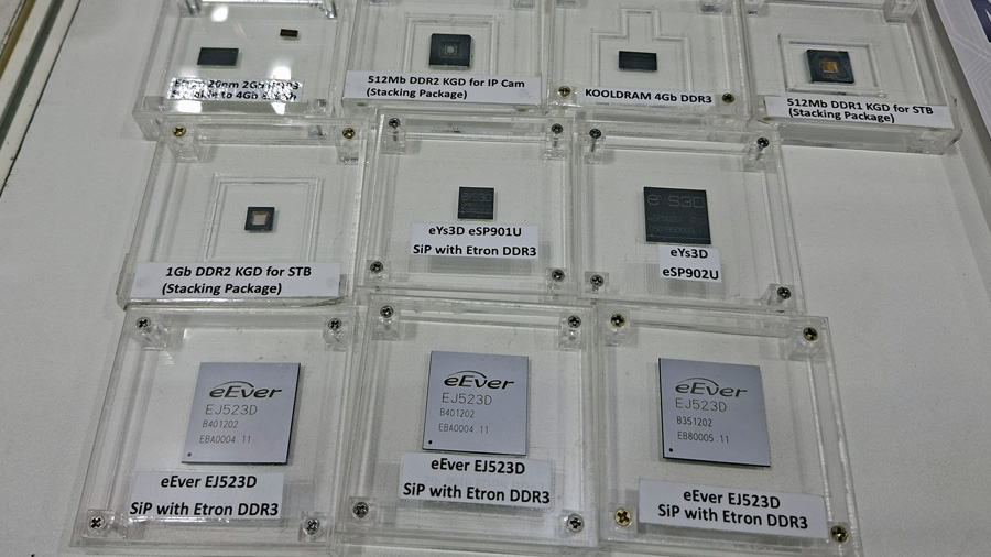 現場鈺創也展出全系列記憶體解決方案，包含DDR2、DDR3、DDR4，滿足各項智慧物連與邊緣AI裝置的運算。
