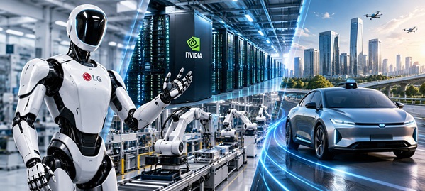圖一 : LG與NVIDIA擴大實體AI合作,雙方合作執行布局機器人、AI工廠與下一代智慧車三大領域。